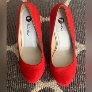 Michael Antonio Cherry Red Pumps 5 inch heels Size 6.5